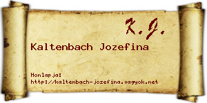 Kaltenbach Jozefina névjegykártya